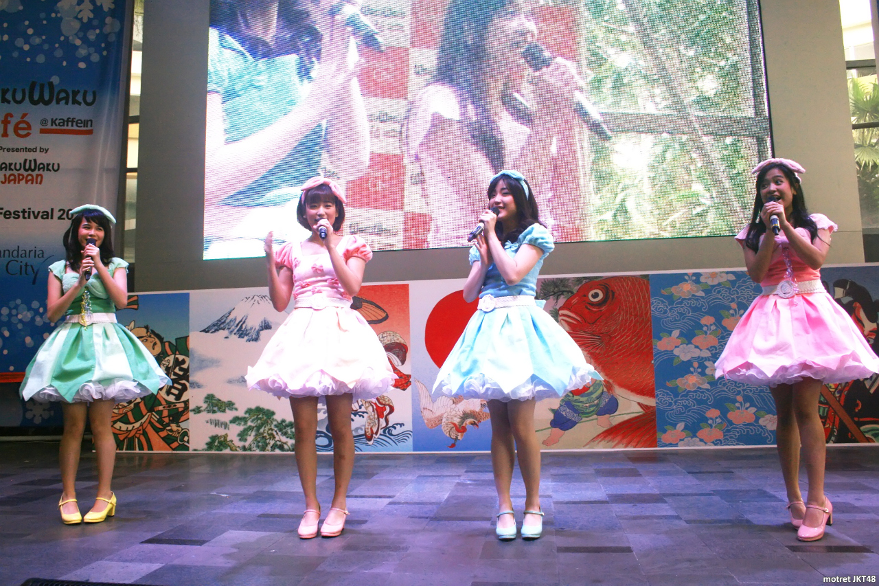 Haruka — Sinka — Angel — Grace 4Gulali JKT48 Waku Waku Cafe Jakarta 17-01-2015